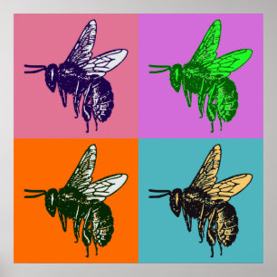 Póster Bee Pop Art