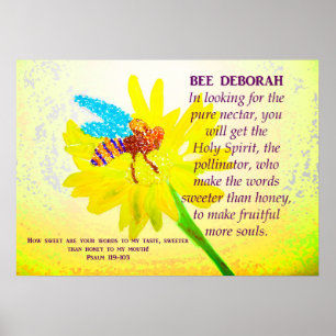 Póster Bee Sweeter Than Honey