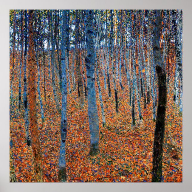 Póster Beech Grove, Gustav Klimt (Frente)