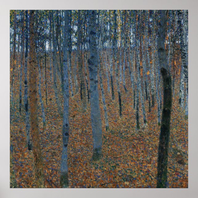 Póster Beech Grove I — Gustav Klimt (1902) (Frente)