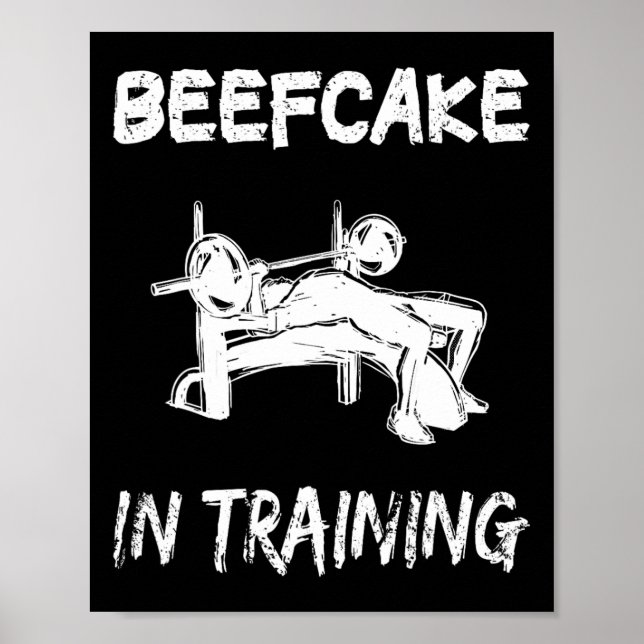 Póster Beefakes En Formación Gym Musée Funny Bodybuilding (Frente)