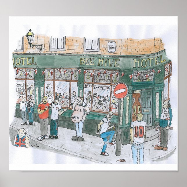 Póster Beehive NEWCASTLE 1990 (Frente)