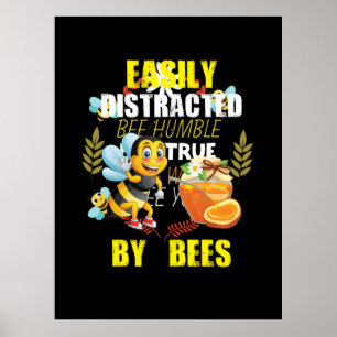 Póster Beekeeper Art Distrae Fácilmente Por Las Abejas