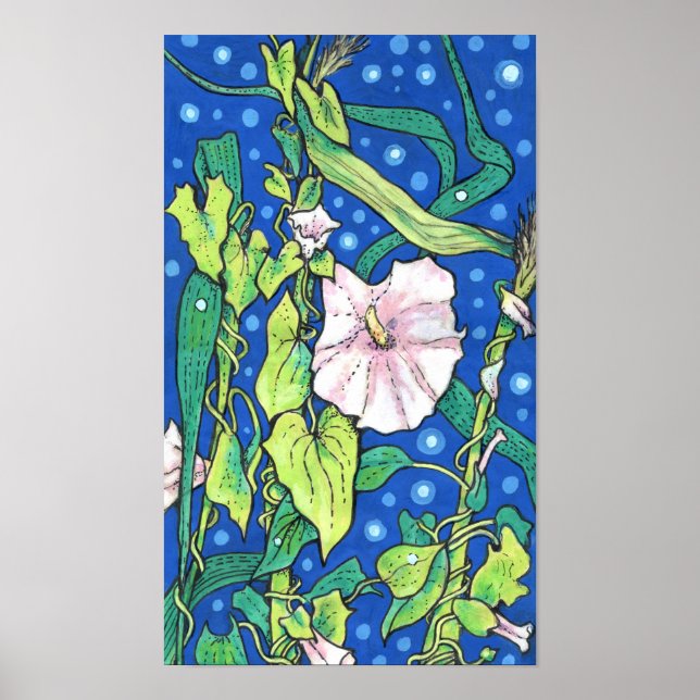 Póster Beendweed Reed Summer Wildflowers Pintura Floral (Frente)