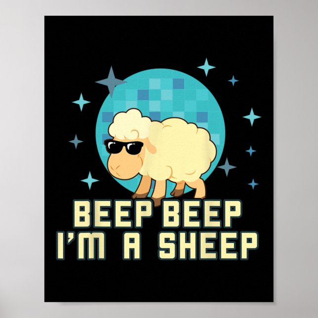 Póster Beep Beep I'm a Sheep Funny Farm Animal Novedad Gi (Frente)