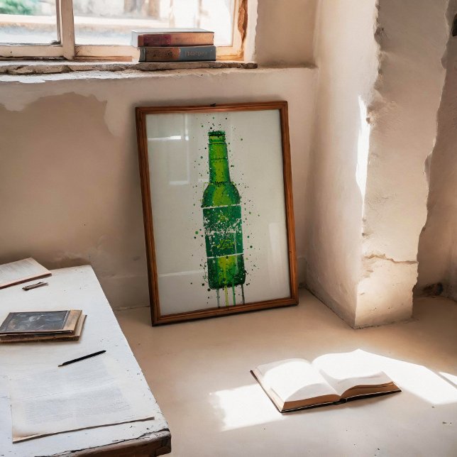 Póster Beer Bottle Wall Art Print 'Danish Green' (Subido por el creador)