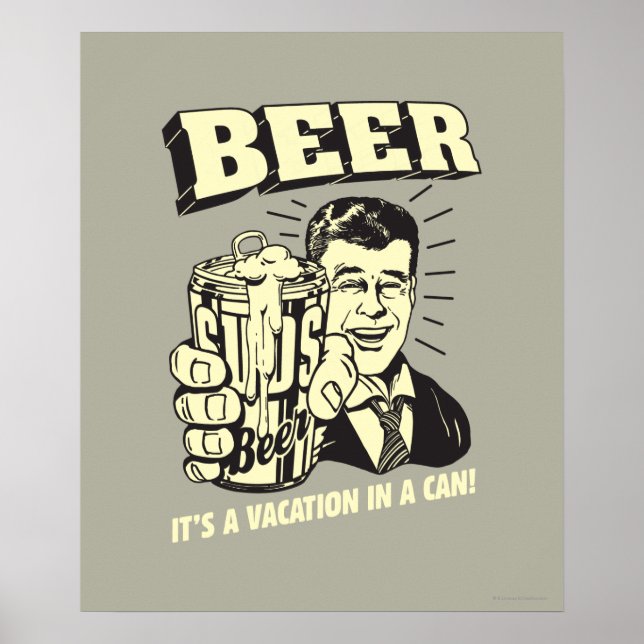Póster Beer: It's A Vacation In Can (Frente)
