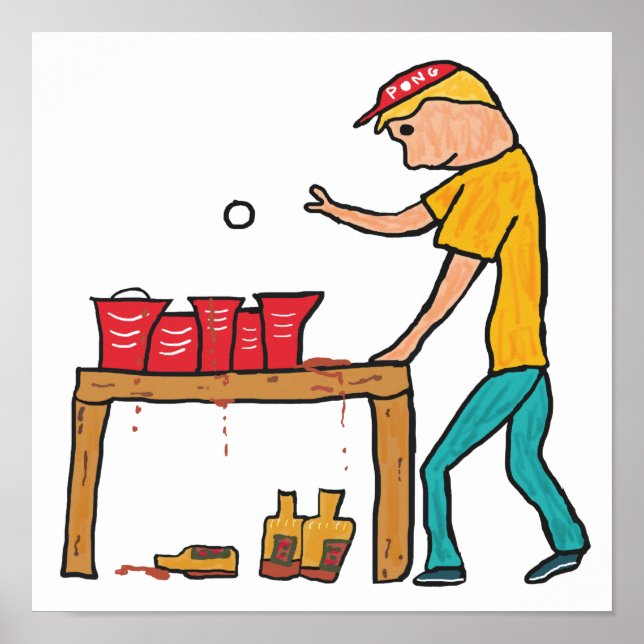 Póster Beer Pong (Frente)