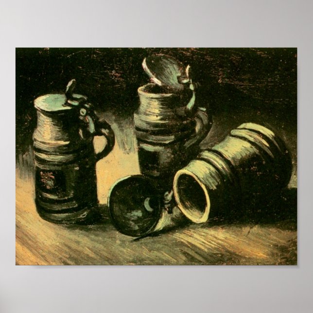 Póster Beer Tankards Van Gogh Bella Artes (Frente)