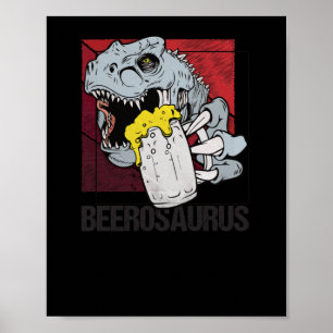 Póster Beerosaurus Bierosaurier Bier Alcohol - Cerveza