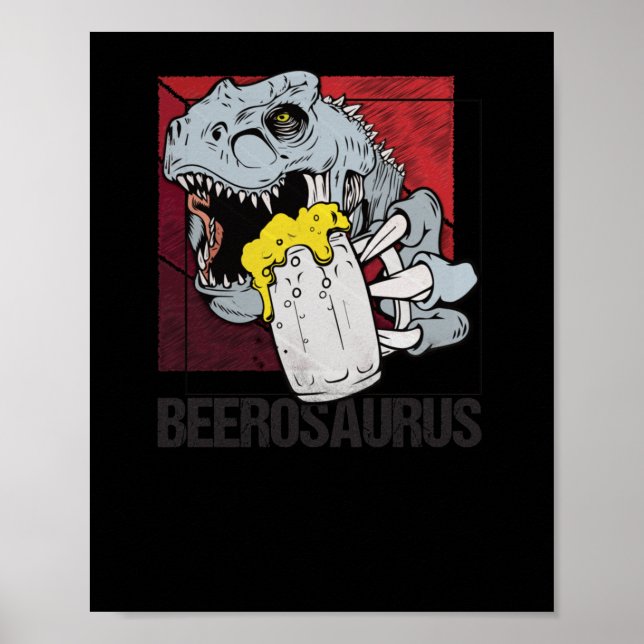 Póster Beerosaurus Bierosaurier Bier Alcohol - Cerveza (Frente)