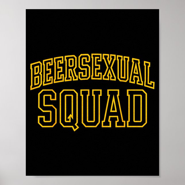 Póster Beerual Squad Matching Group Bachelor Party Design (Frente)