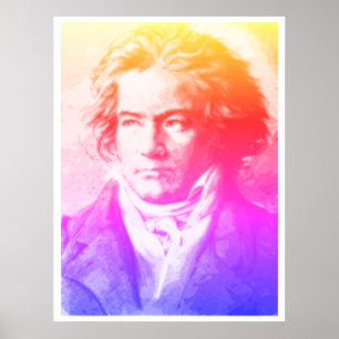 Póster Beethoven En Colores