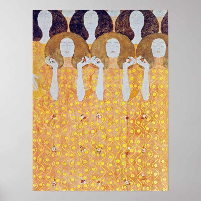 Póster Beethoven Frieze (detalle), Gustav Klimt (Frente)