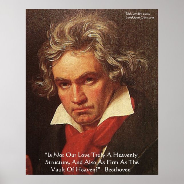 Póster Beethoven Poster De Cita De Amor "Of Heaven" (Frente)