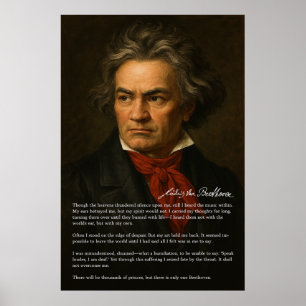 Póster Beethoven - Retrato de genio y determinación