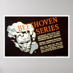 Póster Beethoven Series 1937 WPA