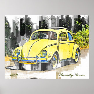 Póster Beetle 1956 Family Lover