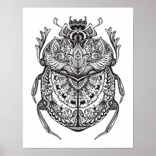Póster Beetle africano Zendoodle 2