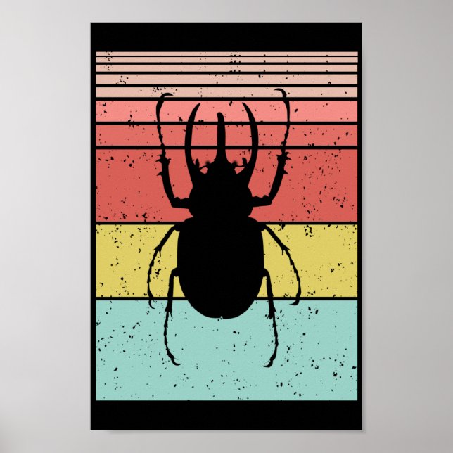 PÓSTER BEETLE VINTAGE INSECT (Frente)