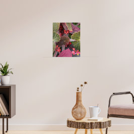 Póster Begonia Floral Peluda Colorida