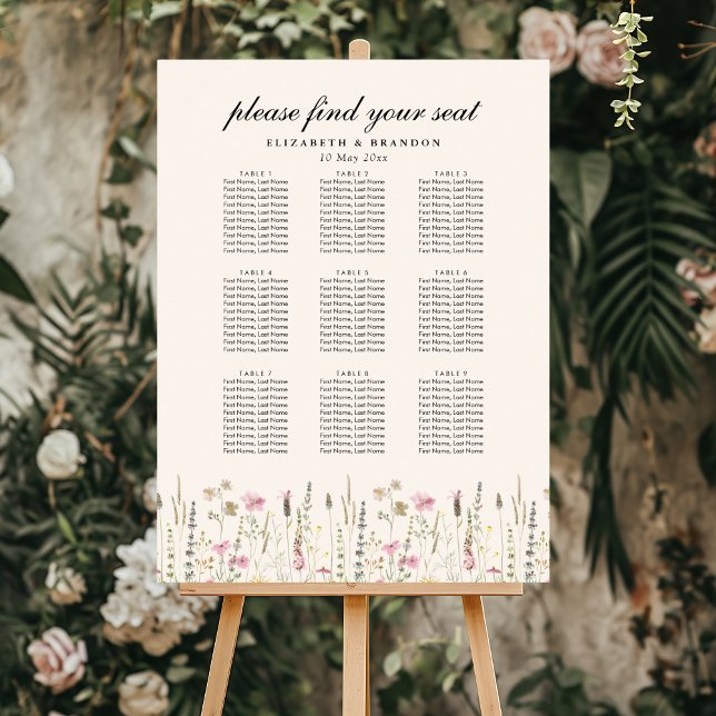 Póster Beige and Boho Wildflower Wedding  (Subido por el creador)