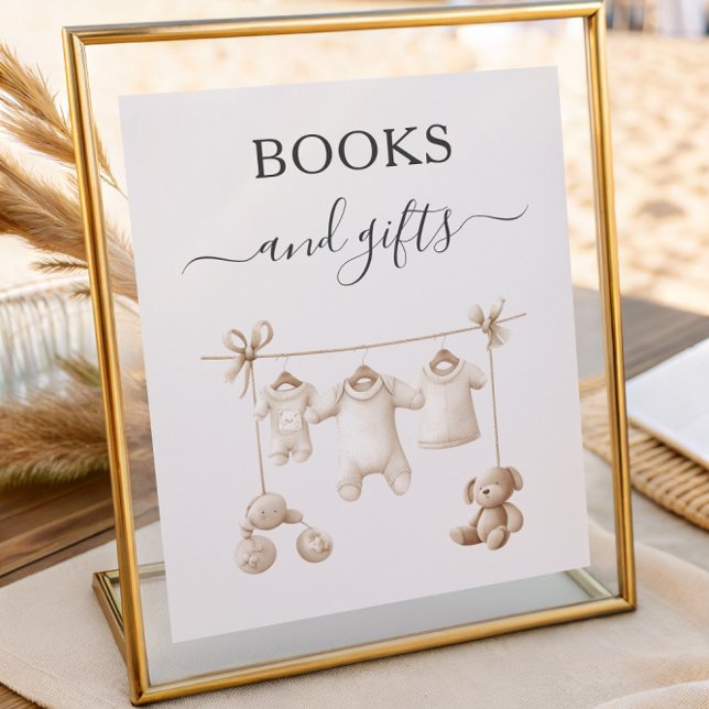 Póster Beige Baby Clothes And Toys Books and Gifts (Subido por el creador)