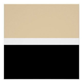 Póster Beige Black Abstract Stripe