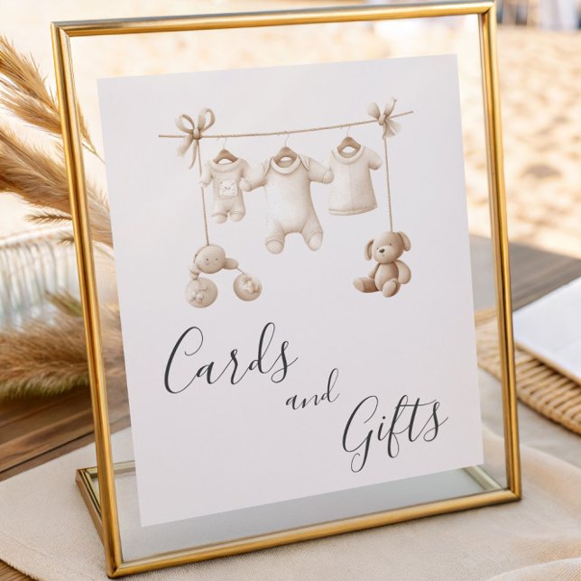 Póster Beige Clothes And Toys Baby Shower Cards & Gifts (Subido por el creador)
