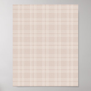 Póster Beige Gingham
