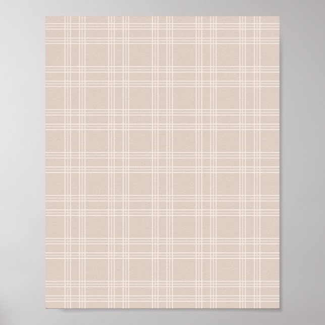 Póster Beige Gingham (Frente)