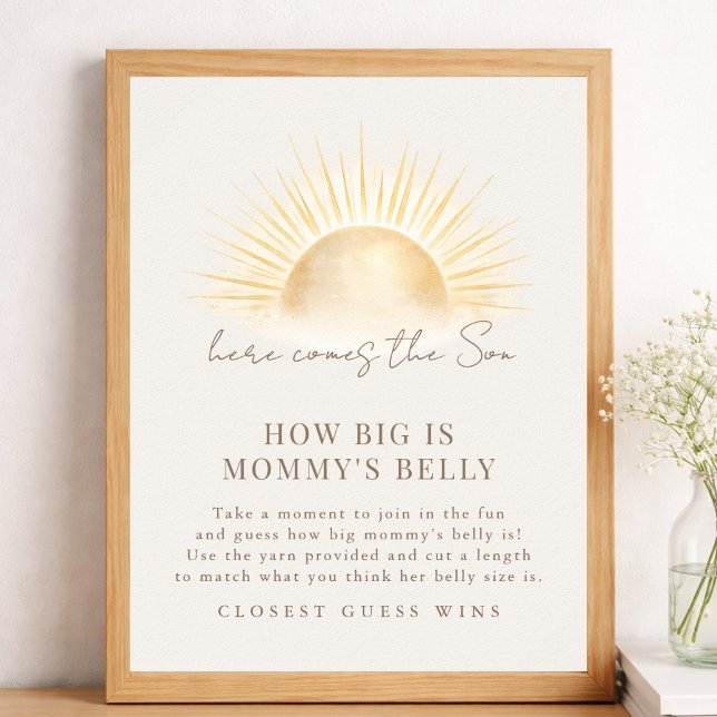 Póster Beige Llega El Bebe Shower Letrero De La Barriga D (Subido por el creador)