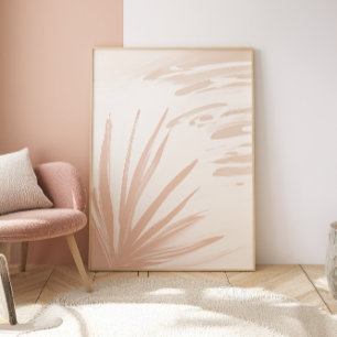 Póster Beige Palm Zen arte mural Minimalista