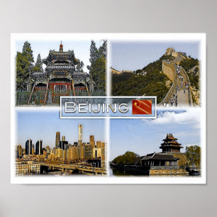 Póster Beijing - China - Mosaico -