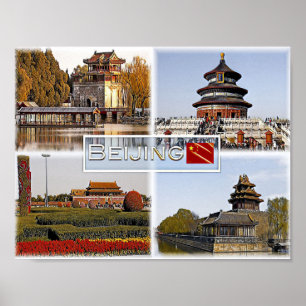 Póster Beijing - China - Mosaico -