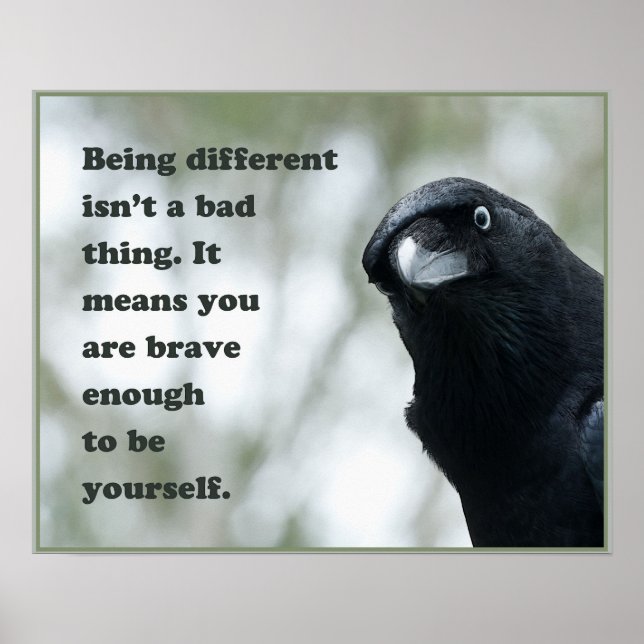 Póster Being Different Isn’t a Bad Thing. (Frente)