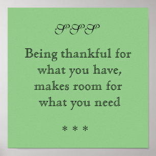 Póster Being thankful - poster