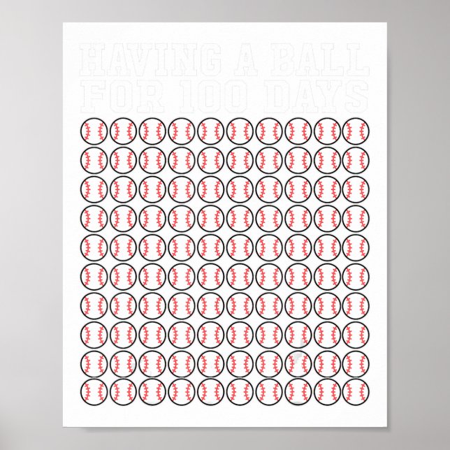 Póster Béisbol 100 Días Del Maestro Jugador De Camisas Es (Frente)