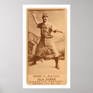 Póster Béisbol 1887 de la grúa del obús