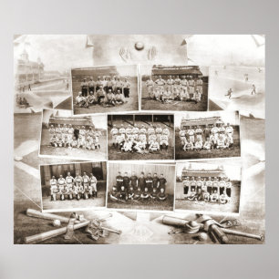 Póster Béisbol 1888 de la liga nacional