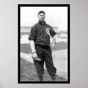 Póster Béisbol 1910 de Brown Cubs de tres dedos