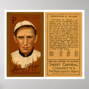 Póster Béisbol 1911 de Magee Phillies del jerez
