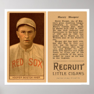 Póster Béisbol 1912 de Harry Hooper Red Sox