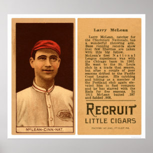 Póster Béisbol 1912 de los rojos de Larry McLean