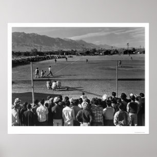 Póster Béisbol 1943 de Manzanar Ansel Adams