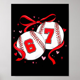 Póster Béisbol 67 Seis Siete Meme Coqueta Lazo San Valent