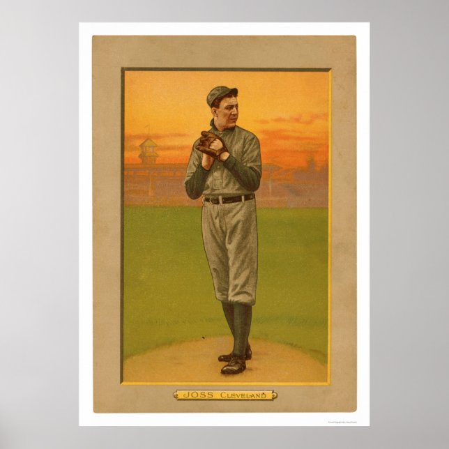 Póster Béisbol Addie Joss Cleveland 1911 (Frente)