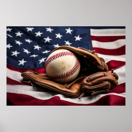 Póster Béisbol americano