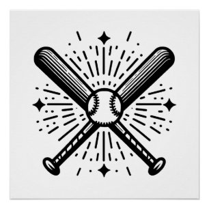 Póster béisbol antiguo