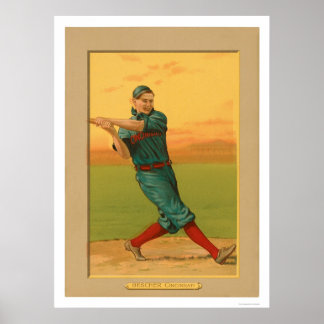 Póster Béisbol Bob Bescher Reds 1911